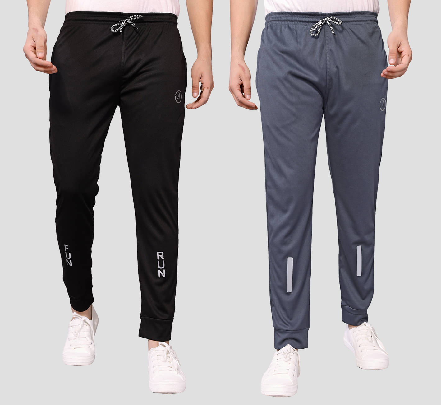     			Anand Multicolor Lycra Men's Joggers ( Pack of 2 )