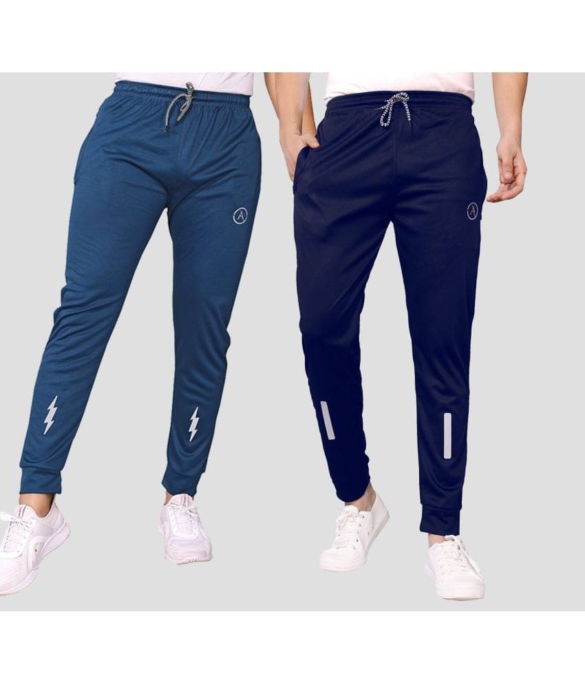 Anand Multicolor Lycra Men's Joggers ( Pack of 2 ) Anand Multicolor Lycra Men's Joggers ( Pack of 2 )
