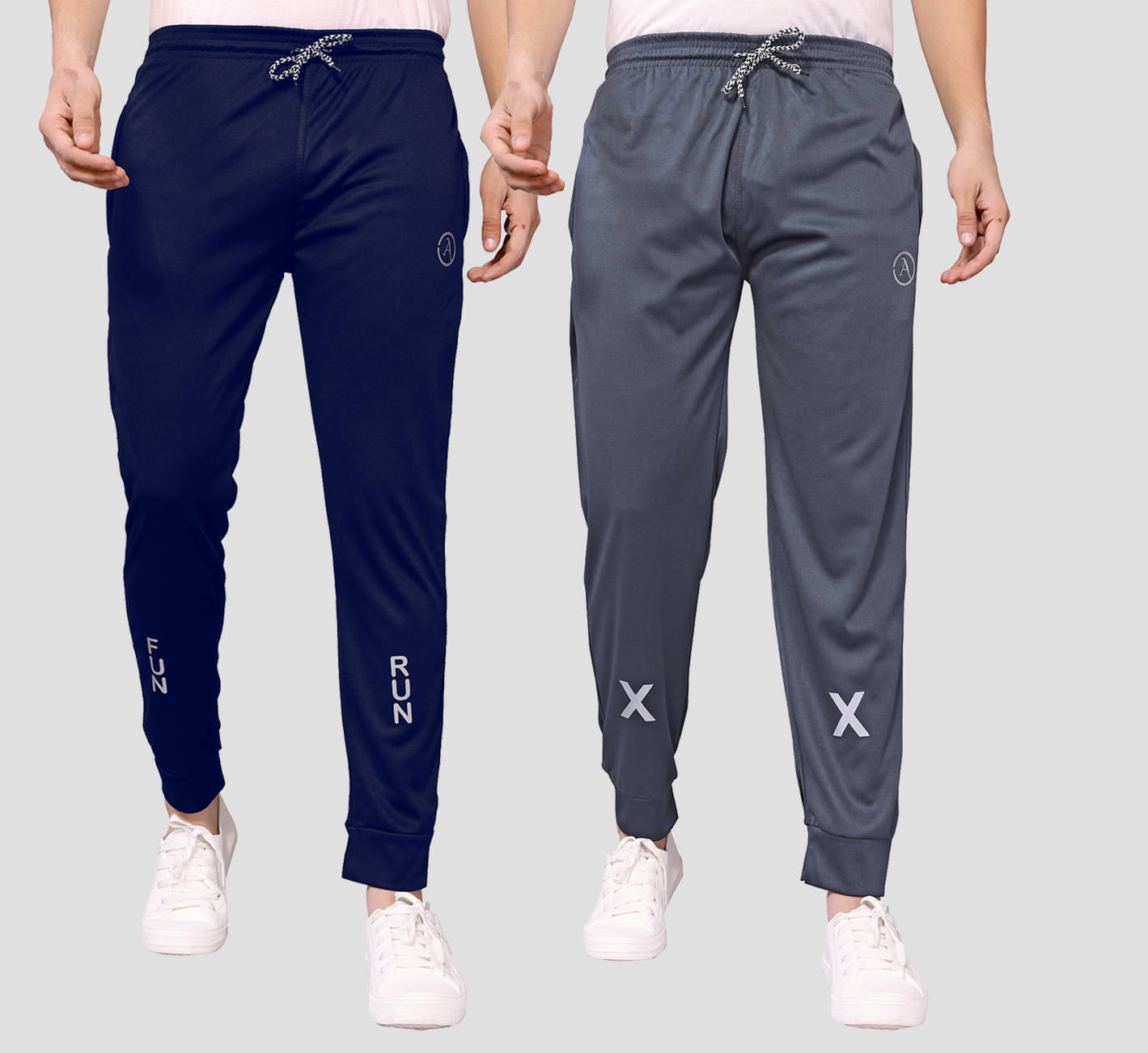 Anand Multicolor Lycra Men's Joggers ( Pack of 2 ) Anand Multicolor Lycra Men's Joggers ( Pack of 2 )