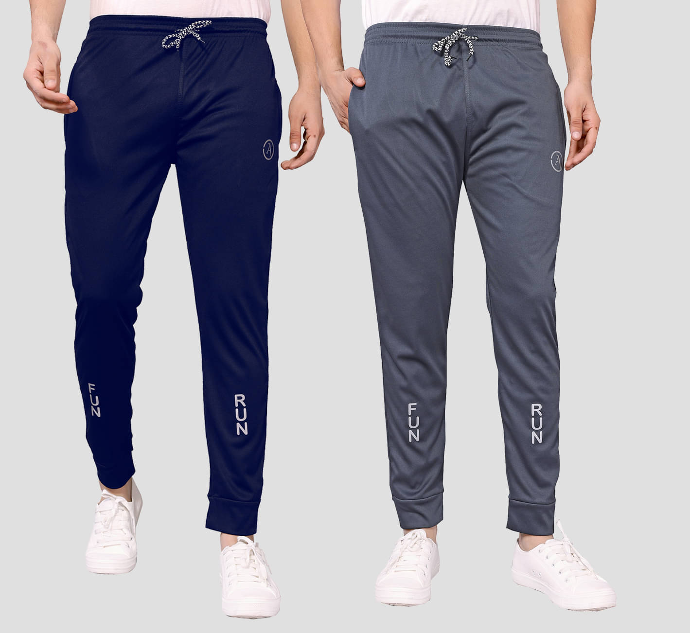     			Anand Multicolor Lycra Men's Joggers ( Pack of 2 )