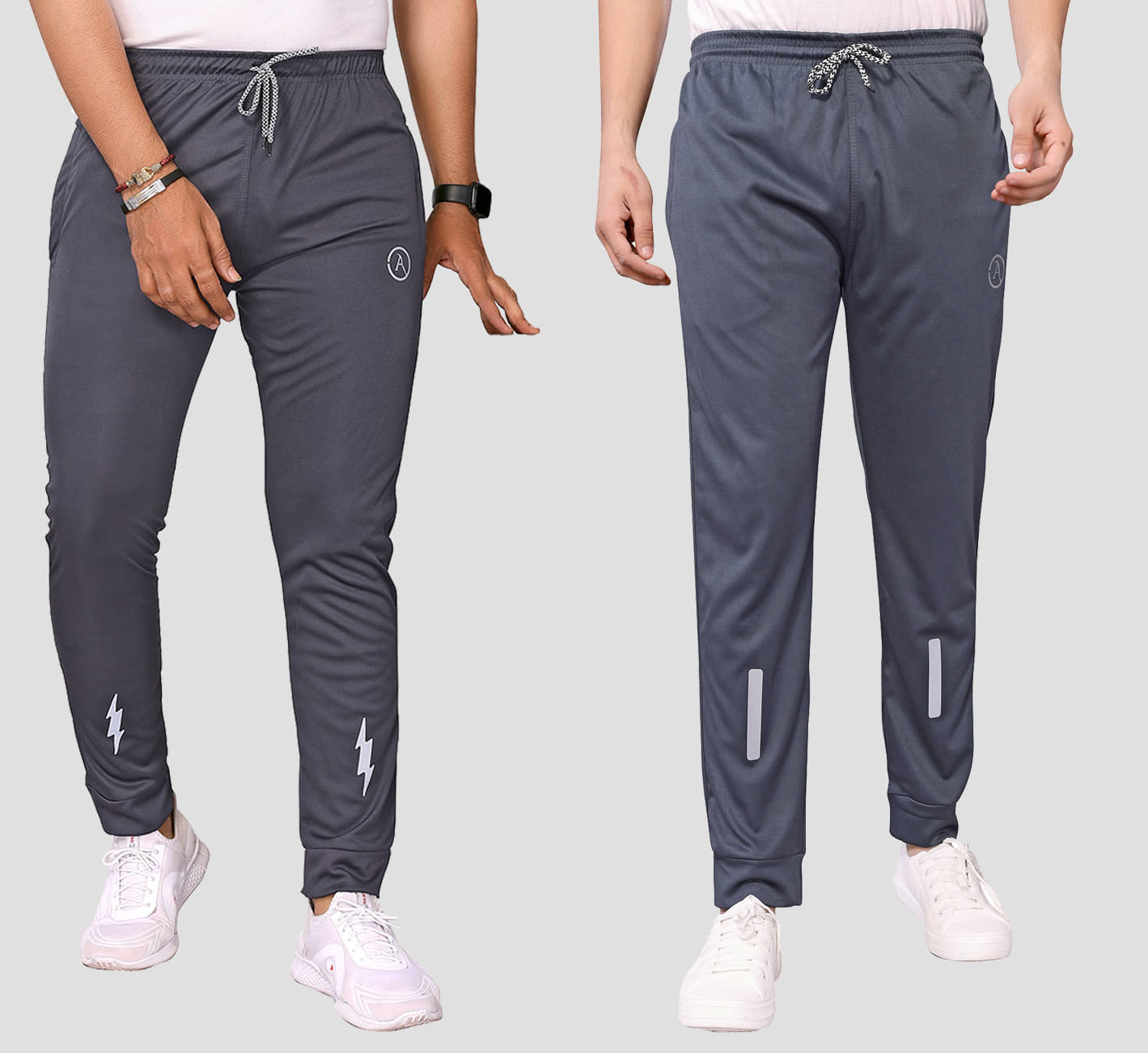     			Anand Multicolor Lycra Men's Joggers ( Pack of 2 )