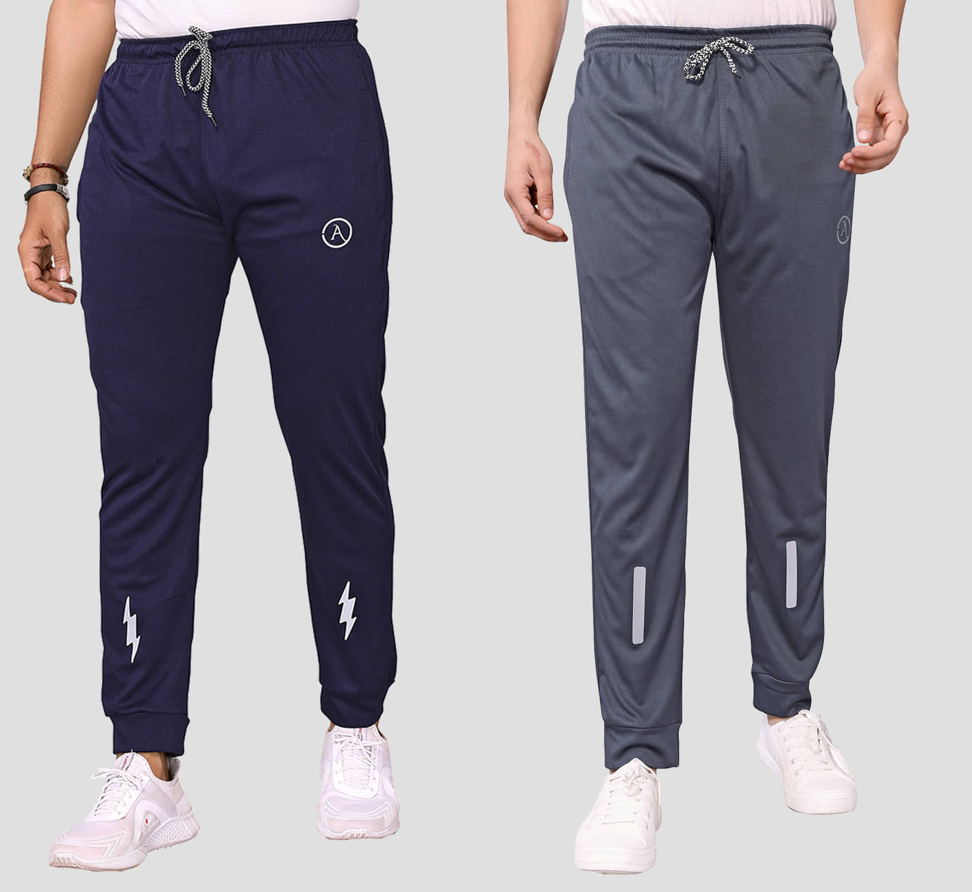 Anand Multicolor Lycra Men's Joggers ( Pack of 2 ) Anand Multicolor Lycra Men's Joggers ( Pack of 2 )