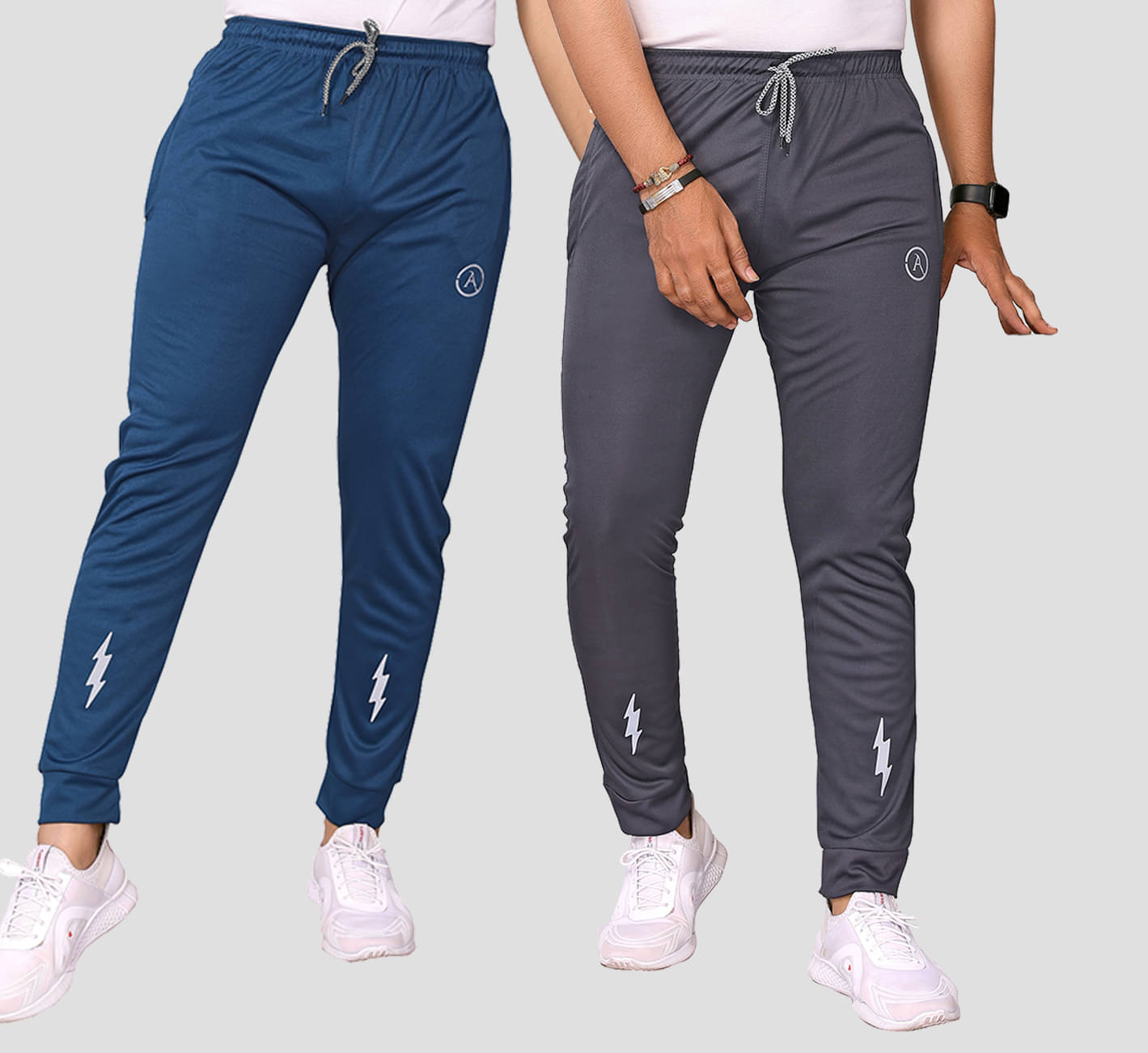     			Anand Multicolor Lycra Men's Joggers ( Pack of 2 )