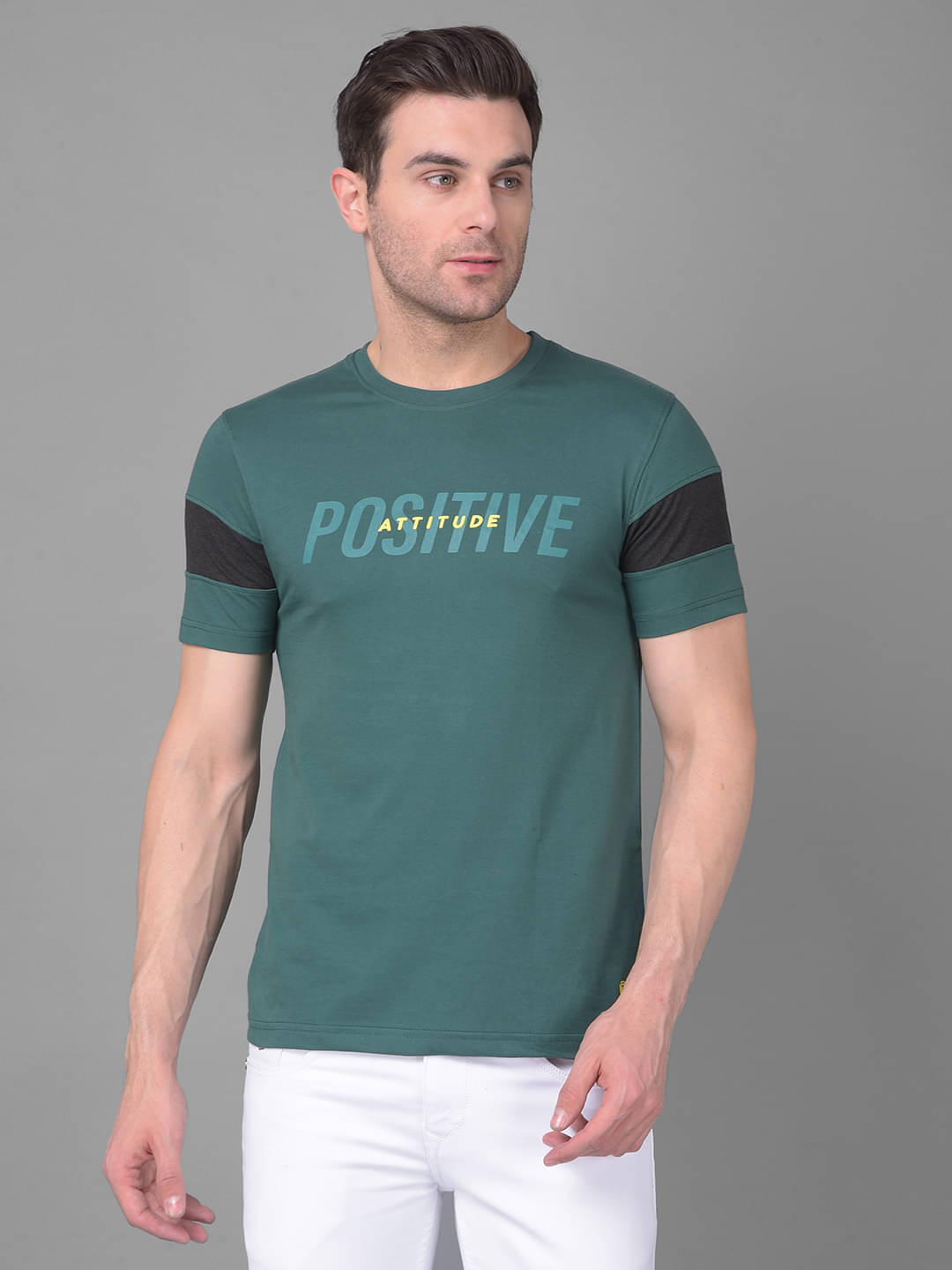 Dollar Cotton Blend Regular Fit Printed Half Sleeves Men's T-Shirt - Green ( Pack of 1 ) Dollar Cotton Blend Regular Fit Printed Half Sleeves Men's T-Shirt - Green ( Pack of 1 )