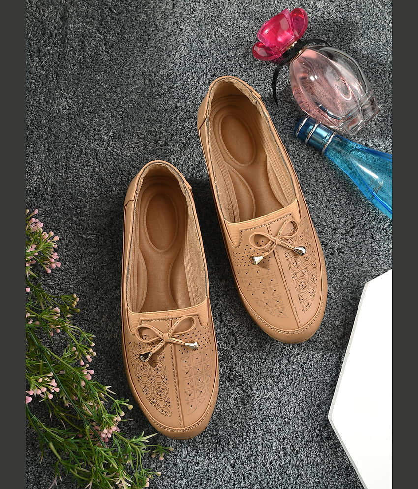 Footloose Beige Women's Loafers - Casual Shoes | Buy online on ZillyBuy