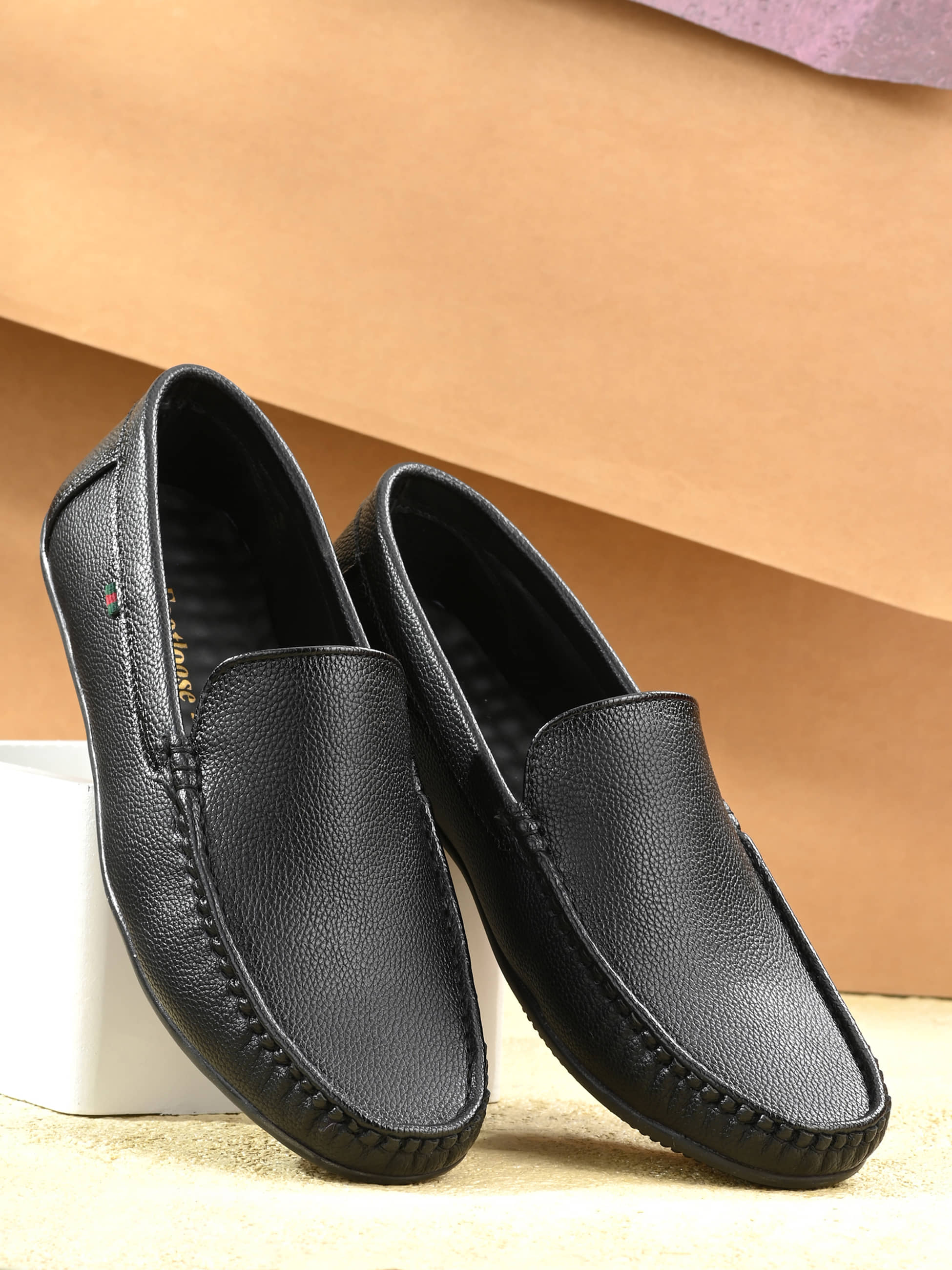 Footloose Black Men's Slip on - Formal Shoes | Buy online on ZillyBuy