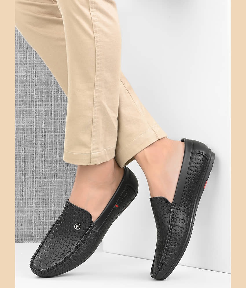 Footloose Black Men's Slip on - Formal Shoes | Buy online on ZillyBuy