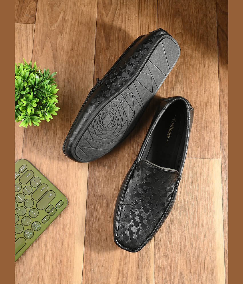 Footloose Black Men's Slip on - Formal Shoes | Buy online on ZillyBuy