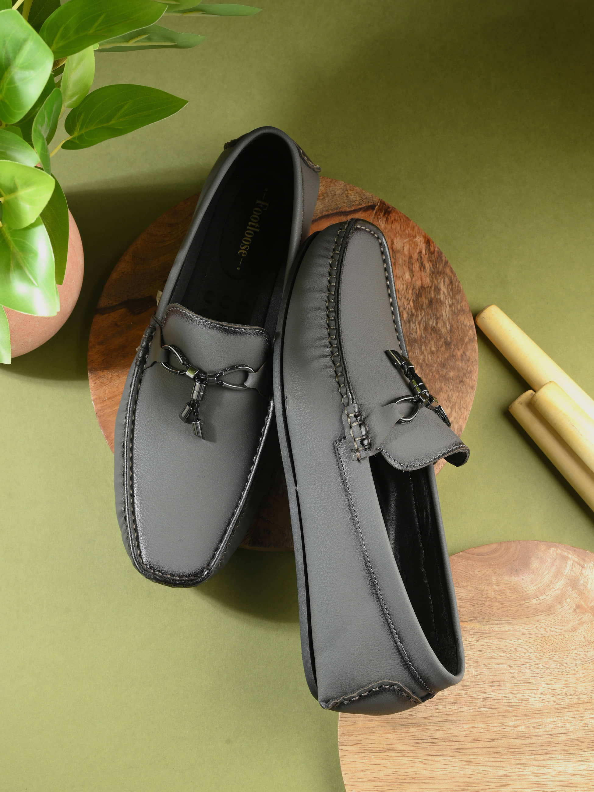 Footloose Gray Men's Slip on - Formal Shoes | Buy online on ZillyBuy