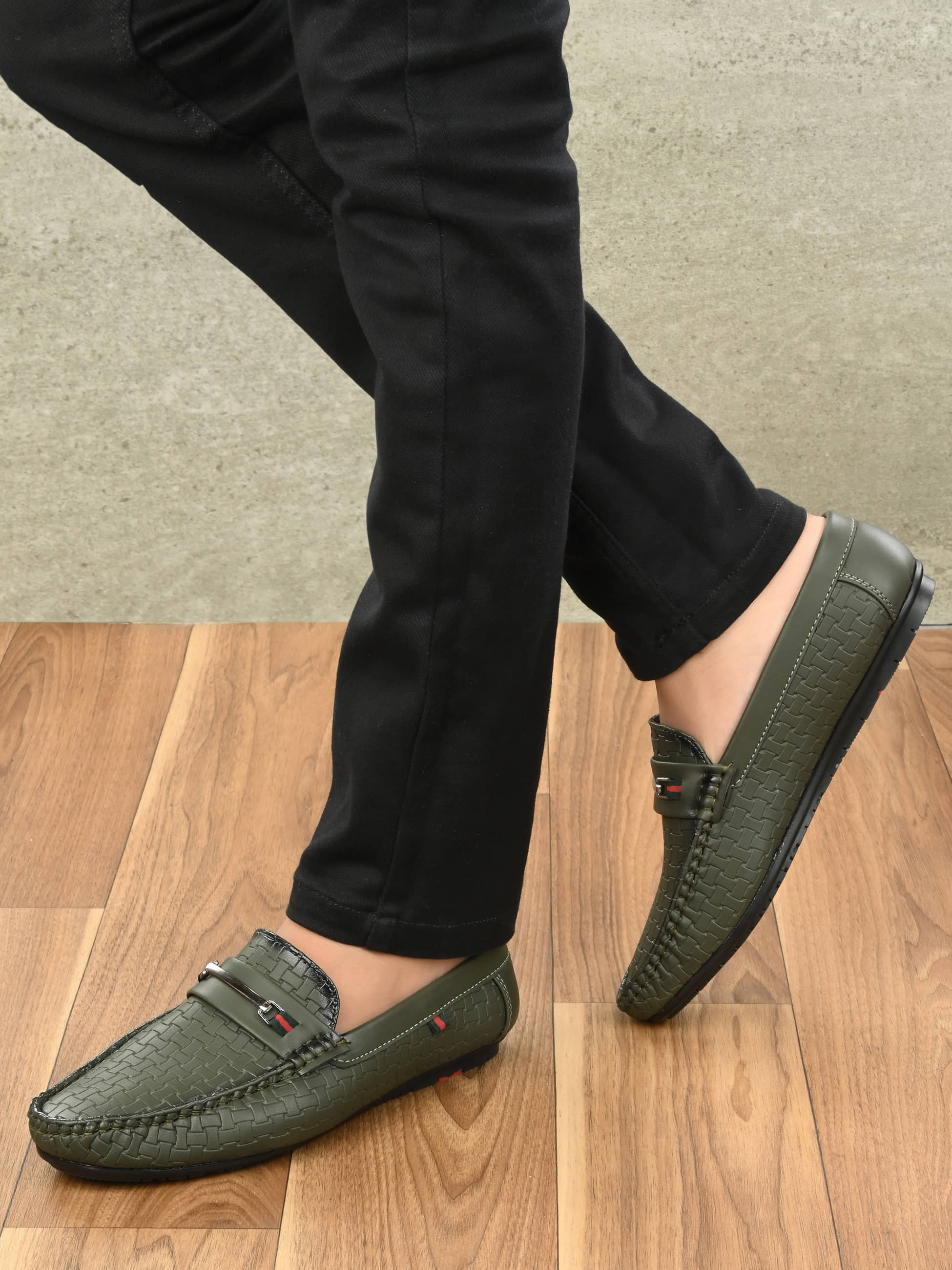 Footloose Olive Men's Slip on - Formal Shoes | Buy online on ZillyBuy