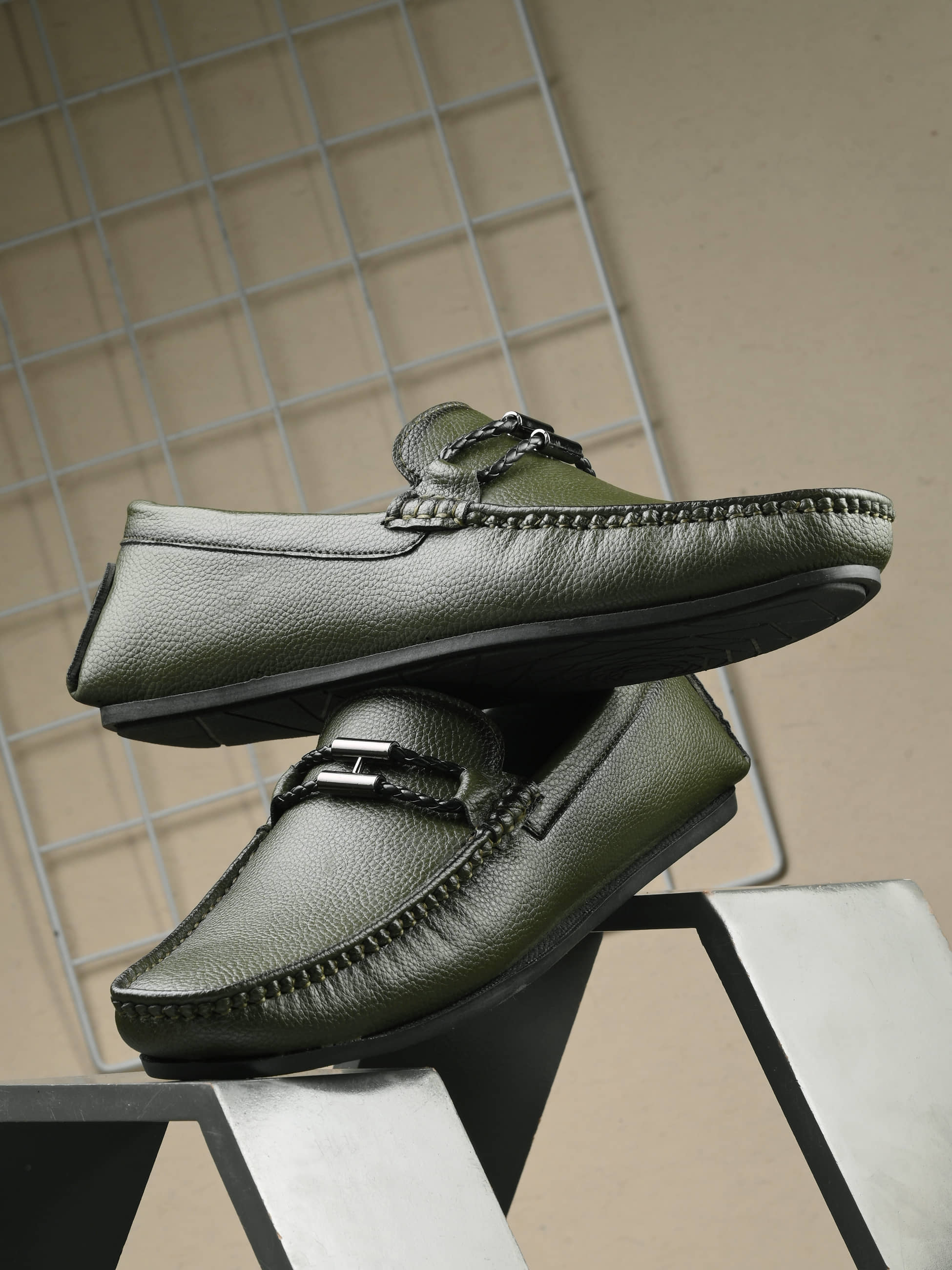 Footloose Olive Men's Slip on - Formal Shoes | Buy online on ZillyBuy