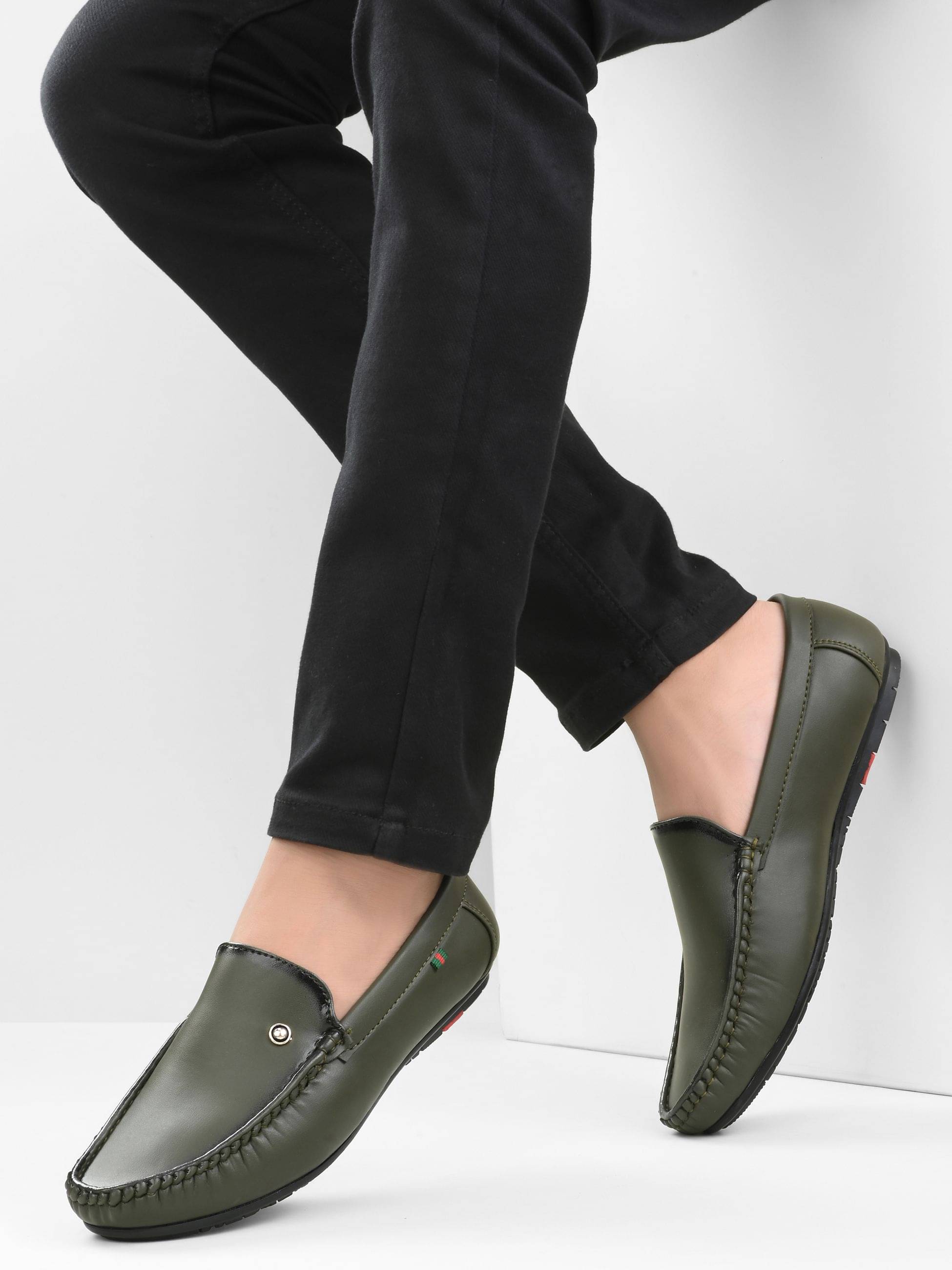     			Footloose Olive Men's Slip on