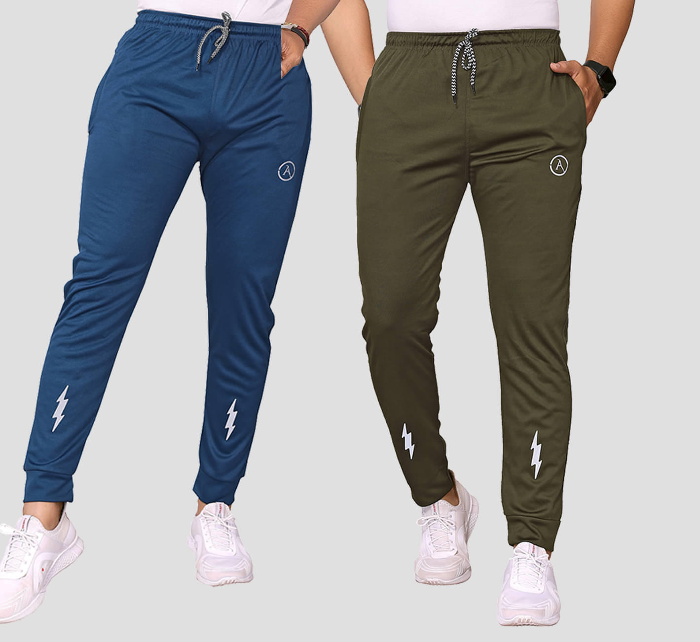 Kashvi Multicolor Lycra Men's Joggers ( Pack of 2 )     			Kashvi Multicolor Lycra Men's Joggers ( Pack of 2 )