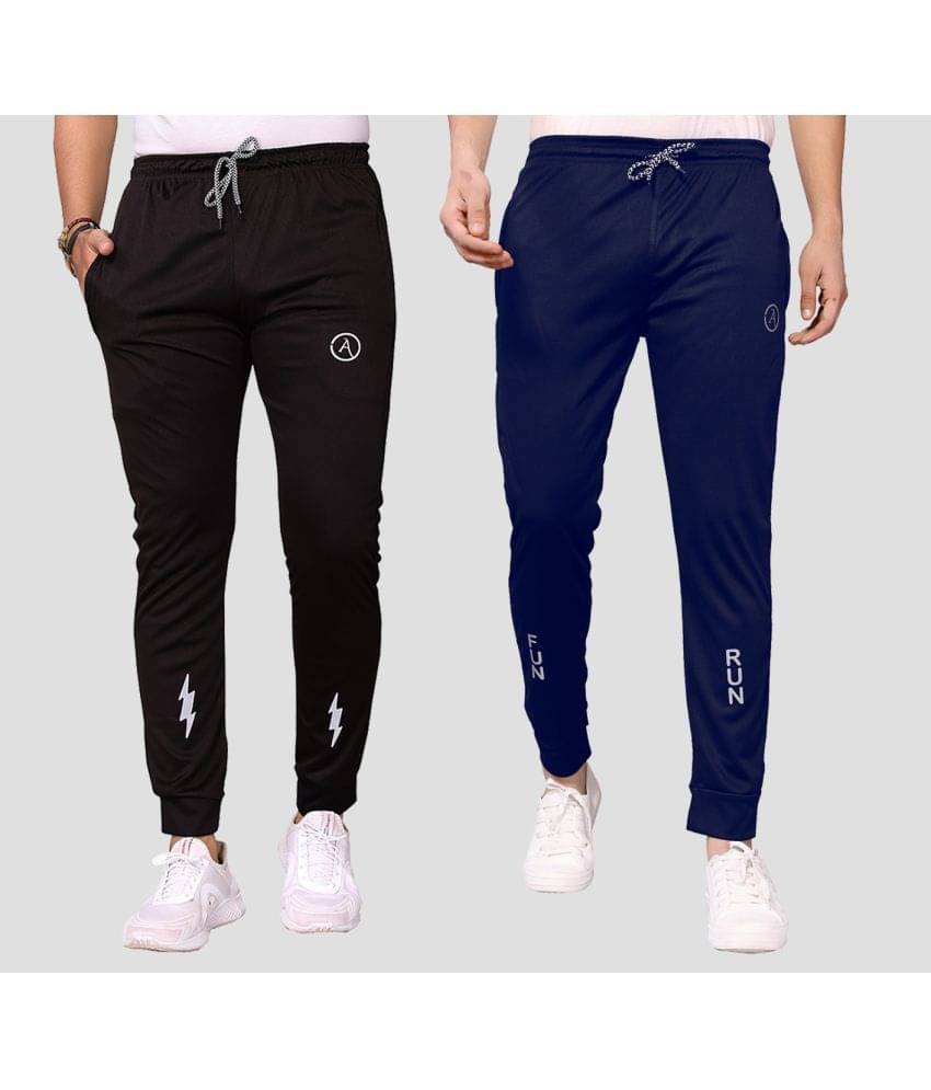     			Kashvi Multicolor Lycra Men's Joggers ( Pack of 2 )
