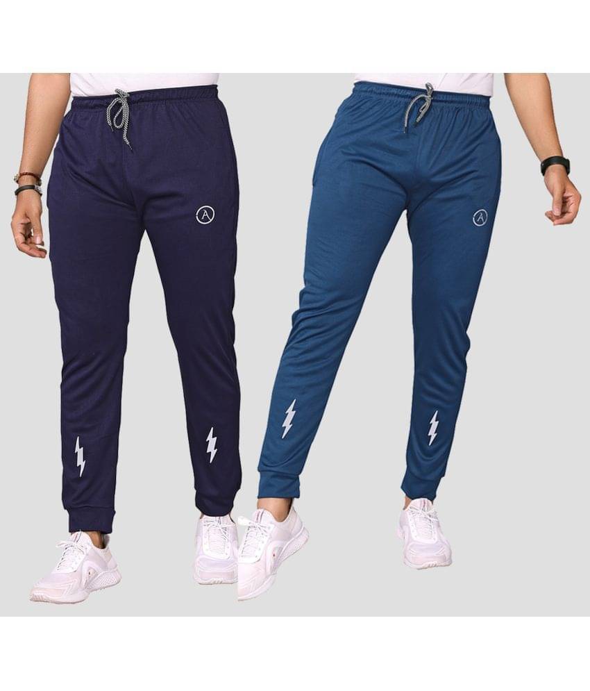 Kashvi Multicolor Lycra Men's Joggers ( Pack of 2 ) Kashvi Multicolor Lycra Men's Joggers ( Pack of 2 )