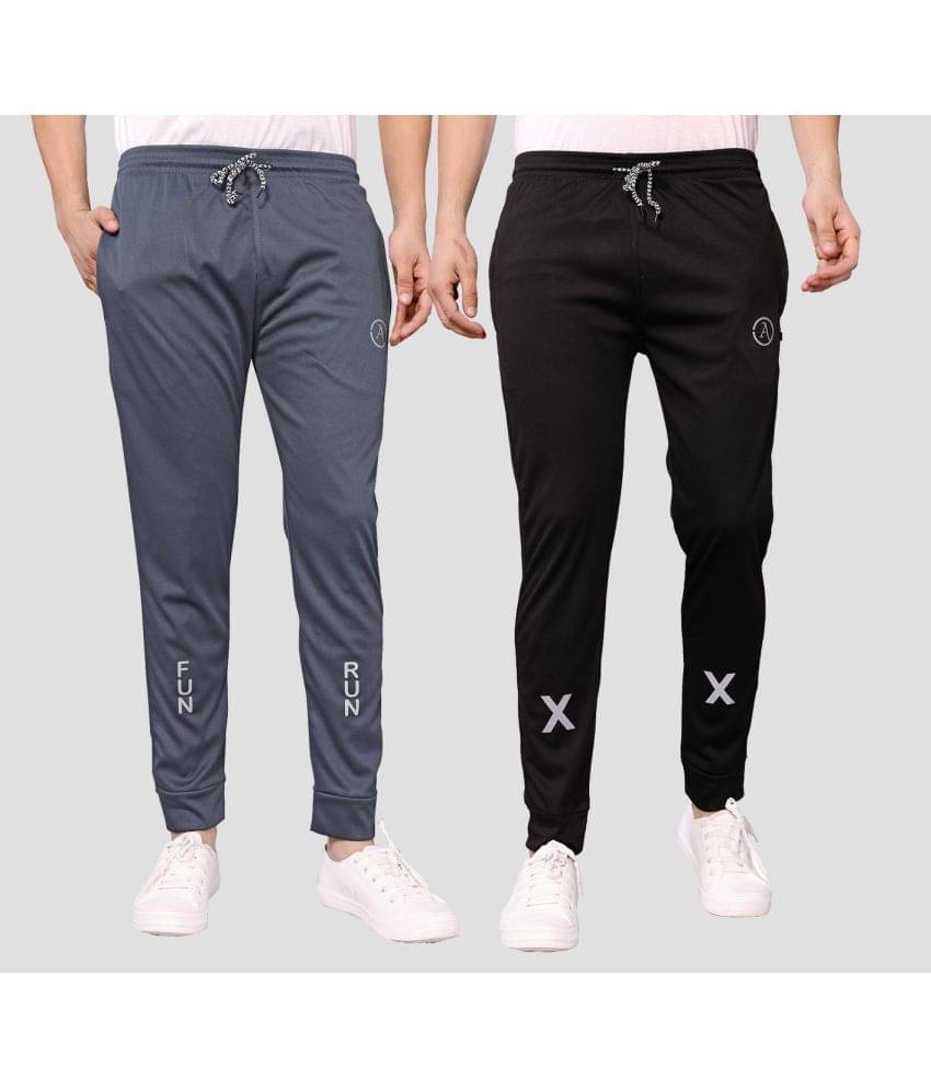 Kashvi Multicolor Lycra Men's Joggers ( Pack of 2 ) Kashvi Multicolor Lycra Men's Joggers ( Pack of 2 )