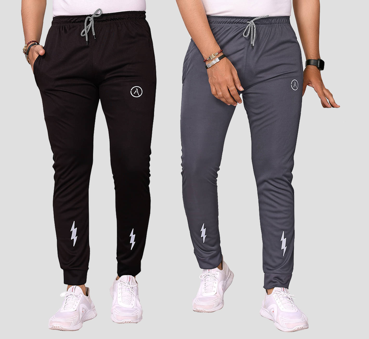 Kashvi Multicolor Lycra Men's Joggers ( Pack of 2 )     			Kashvi Multicolor Lycra Men's Joggers ( Pack of 2 )