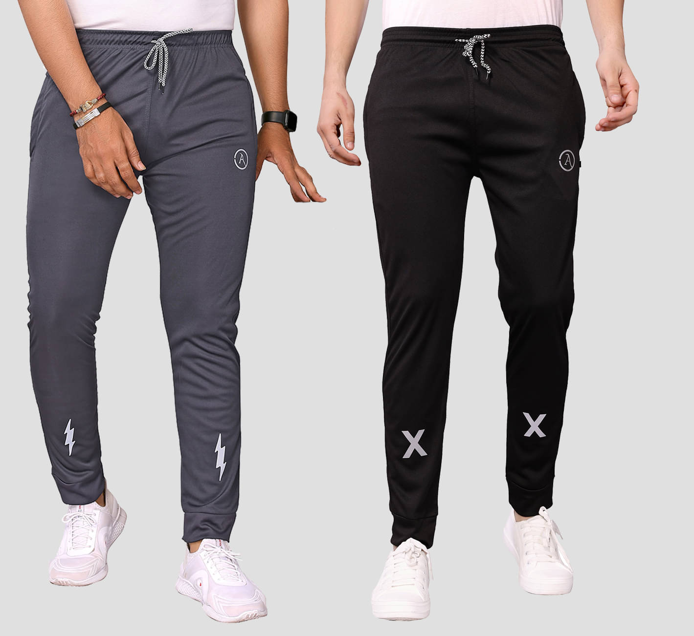 Kashvi Multicolor Lycra Men's Joggers ( Pack of 2 ) Kashvi Multicolor Lycra Men's Joggers ( Pack of 2 )