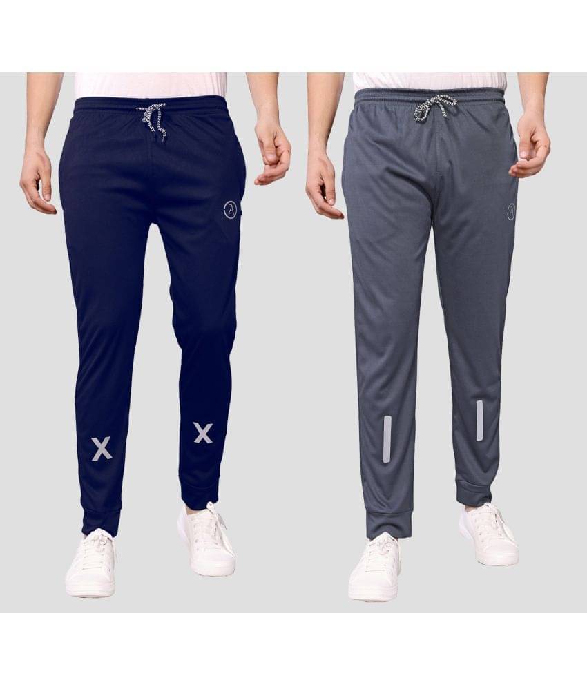     			Kashvi Multicolor Lycra Men's Joggers ( Pack of 2 )
