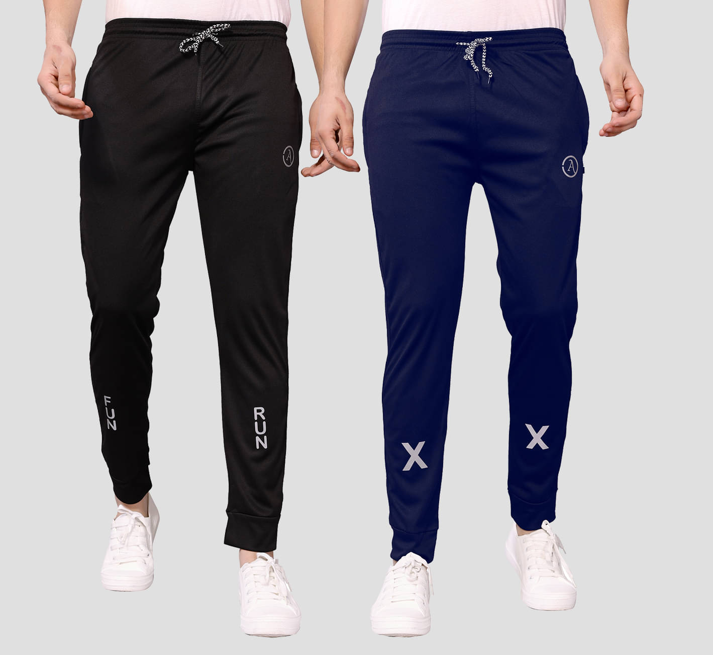 Kashvi Multicolor Lycra Men's Joggers ( Pack of 2 ) Kashvi Multicolor Lycra Men's Joggers ( Pack of 2 )