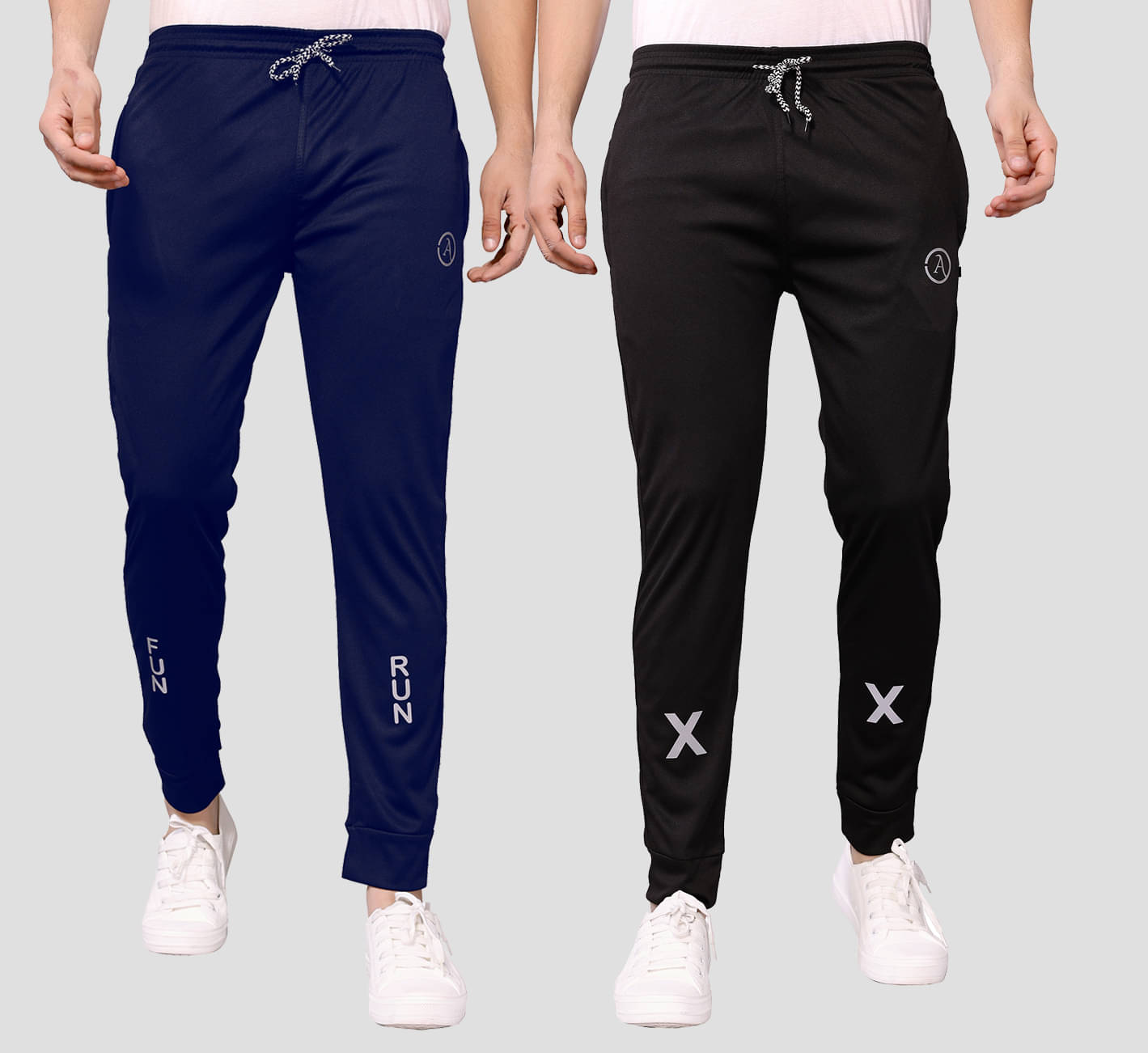 Kashvi Multicolor Lycra Men's Joggers ( Pack of 2 ) Kashvi Multicolor Lycra Men's Joggers ( Pack of 2 )