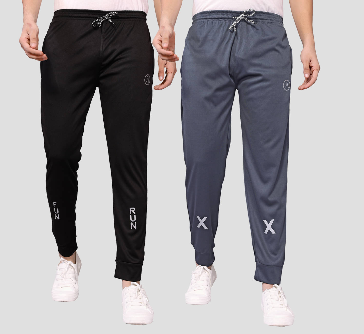Kashvi Multicolor Lycra Men's Joggers ( Pack of 2 ) Kashvi Multicolor Lycra Men's Joggers ( Pack of 2 )