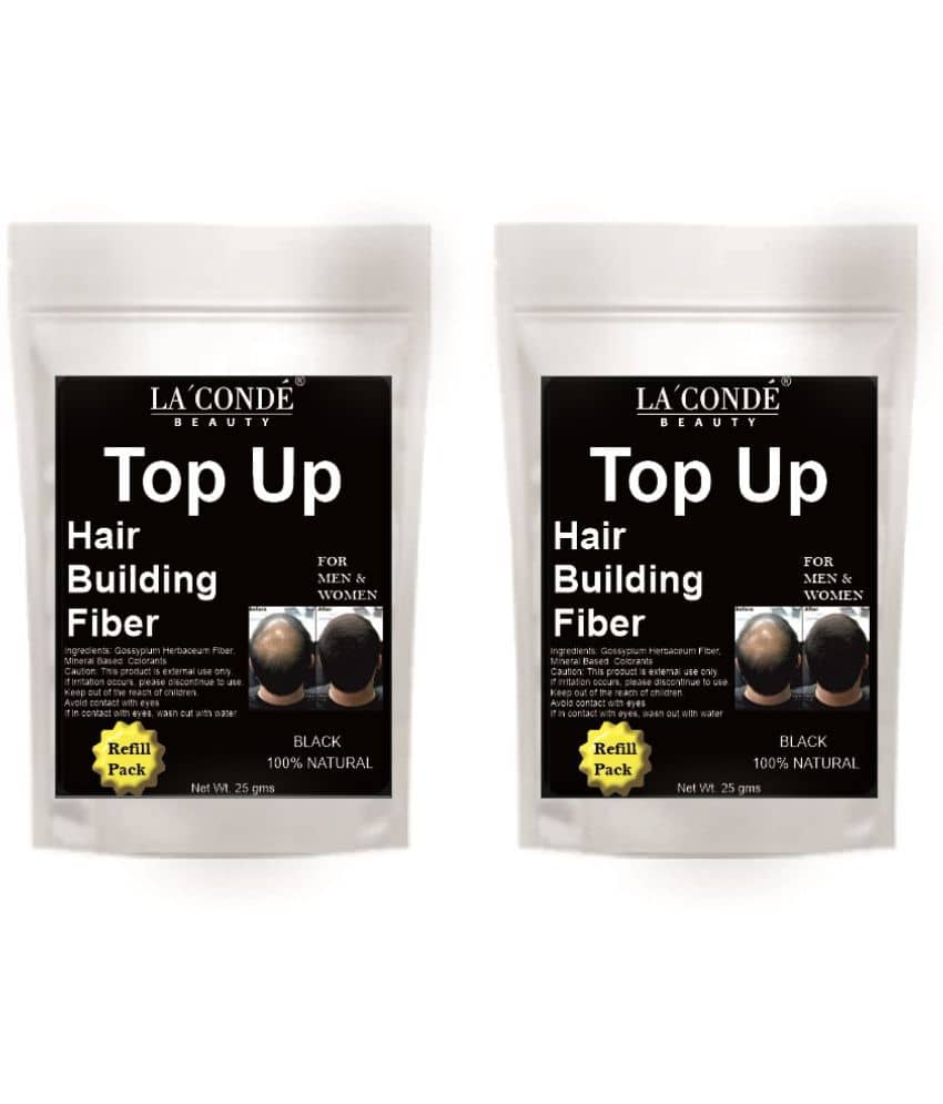 La'Conde Hair Building Fiber Instant Fuller Hair (Black) 25 gm Pack of 2