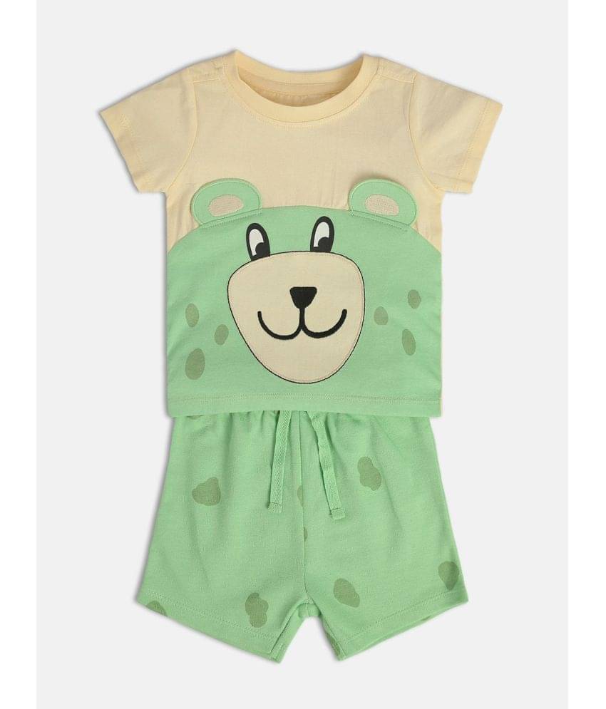 MINI KLUB Pack of 2 Baby Boys Cotton T-Shirt & Trouser ( Green ) MINI KLUB Pack of 2 Baby Boys Cotton T-Shirt & Trouser ( Green )