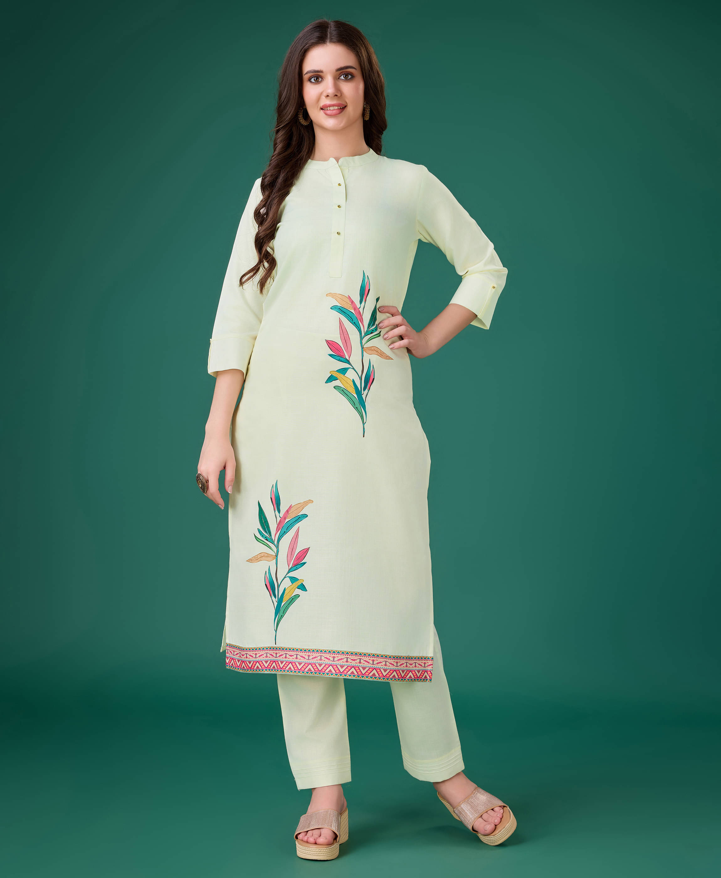 MOJILAA Linen Printed Kurti With Pants Women's Stitched Salwar Suit - Off White ( Pack of 1 ) MOJILAA Linen Printed Kurti With Pants Women's Stitched Salwar Suit - Off White ( Pack of 1 )