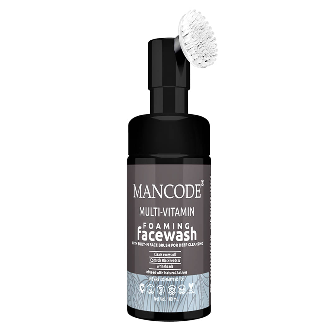 Mancode Multi-Vitamin Foaming Face Wash for Deep Cleansing Brightens Skin Tone for Unisex, 100ml (Pack of 1) Mancode Multi-Vitamin Foaming Face Wash for Deep Cleansing Brightens Skin Tone for Unisex, 100ml (Pack of 1)