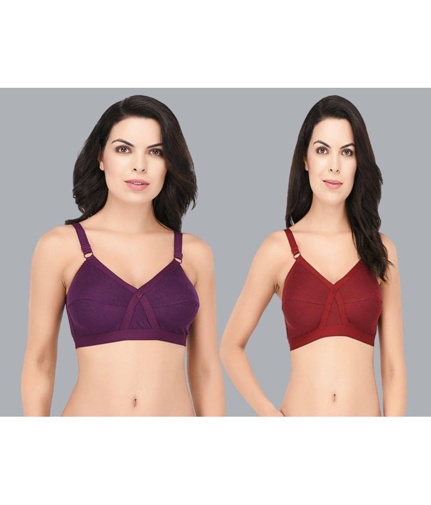 Viral Girl Pack of 2 Cotton Women's Plunge Bra ( Maroon ) SD-ERTINA-MAROON-PURPLE Viral Girl Pack of 2 Cotton Women's Plunge Bra ( Maroon ) SD-ERTINA-MAROON-PURPLE