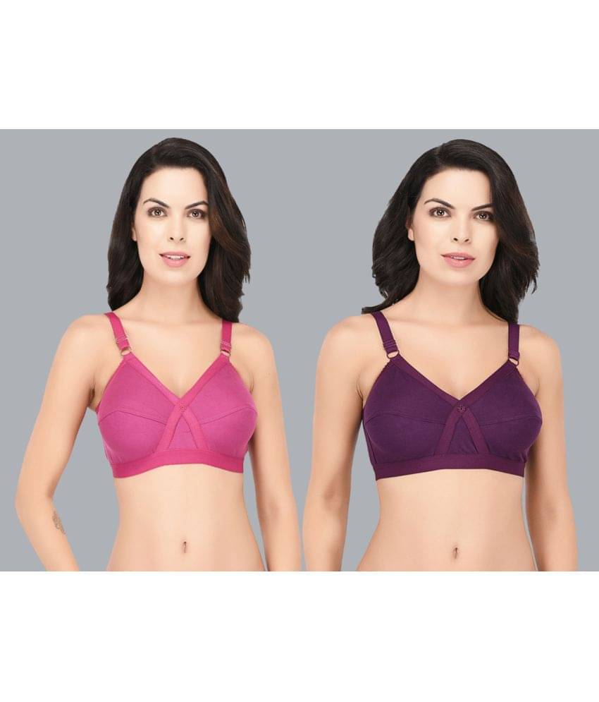     			Viral Girl Pack of 2 Cotton Women's Plunge Bra ( Purple ) SD-ERTINA-D.PINK-PURPLE