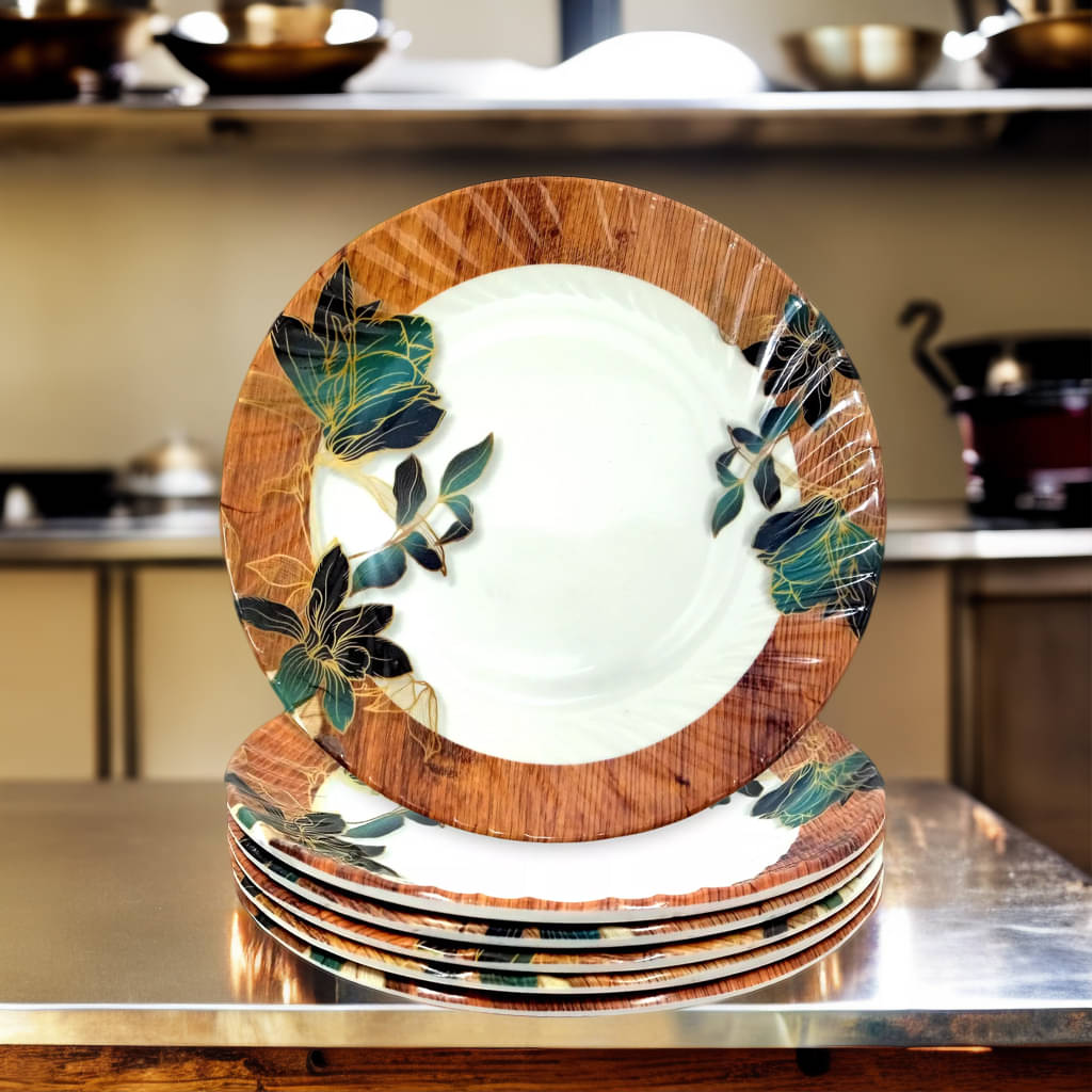     			kitchrox 6 Pcs Melamine Multi Color Half Plate