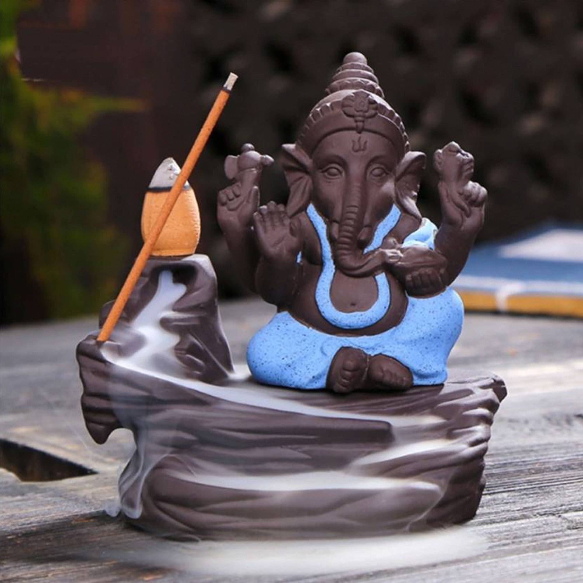 BECKON VENTURE Backflow Ganesha Showpiece 9.5 cm - Pack of 1 BECKON VENTURE Backflow Ganesha Showpiece 9.5 cm - Pack of 1