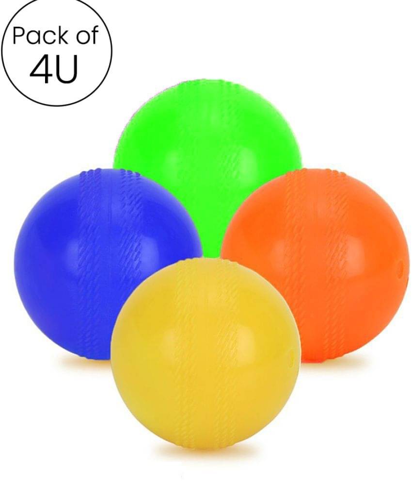     			Multicolor Rubber Cricket Ball ( Pack of 4 )
