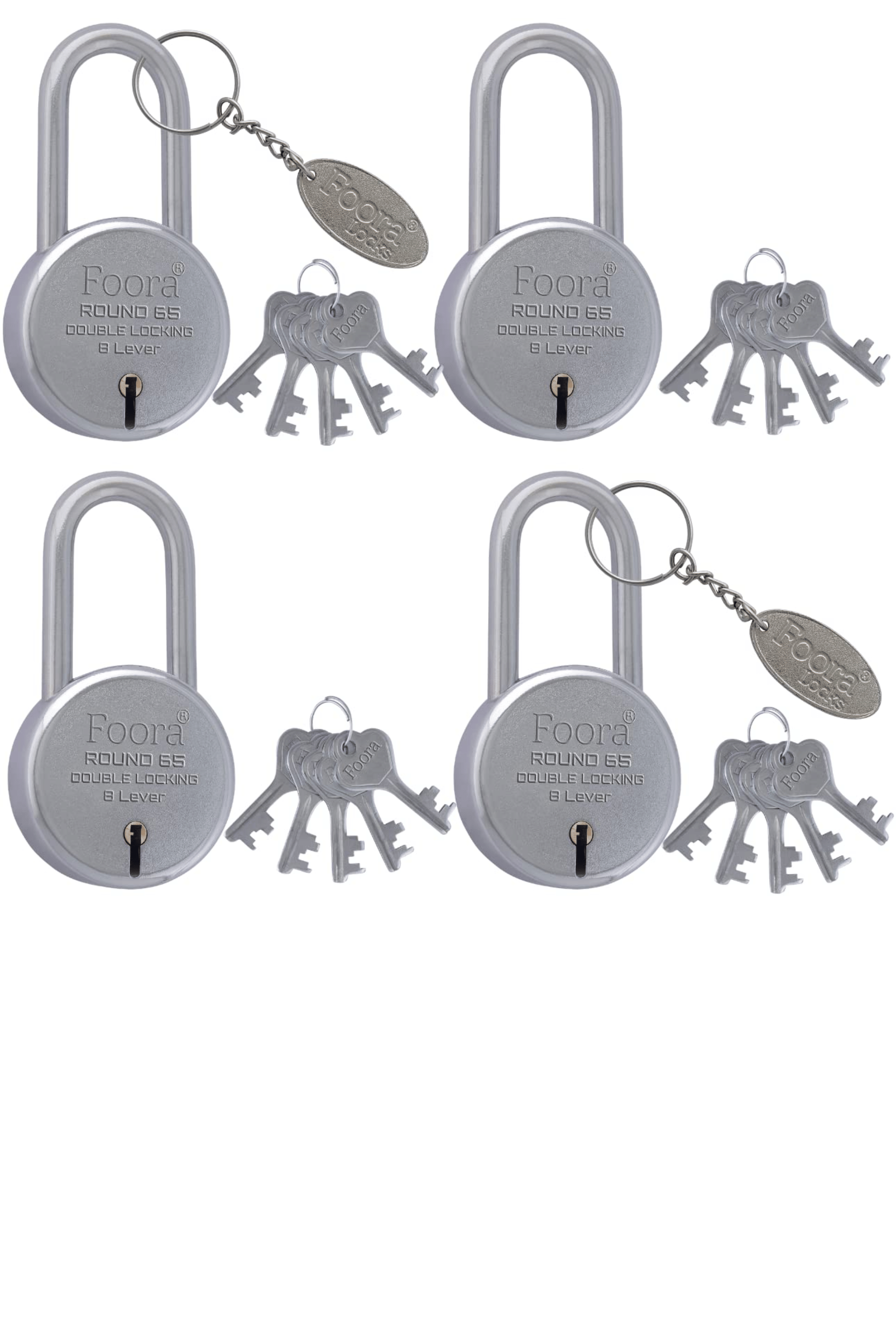 Foora round 65 Pack of 4 with 5 Keys Foora round 65 Pack of 4 with 5 Keys