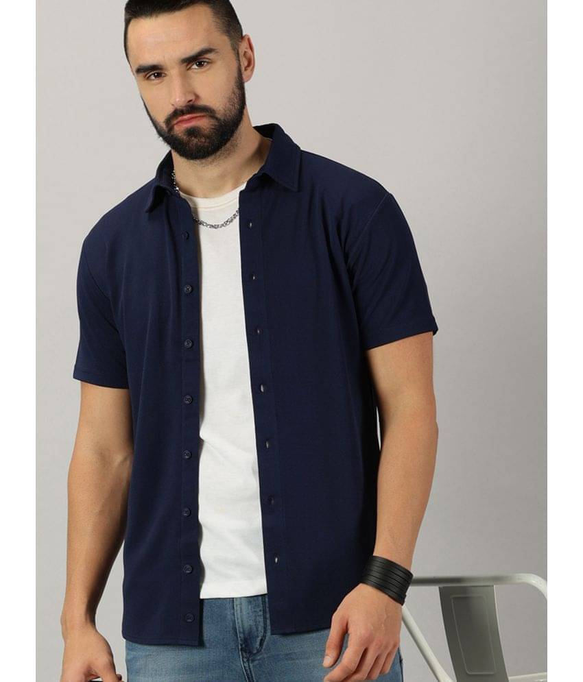 GESPO Polyester Regular Fit Solids Half Sleeves Men's Casual Shirt - Navy ( Pack of 1 ) GESPO Polyester Regular Fit Solids Half Sleeves Men's Casual Shirt - Navy ( Pack of 1 )