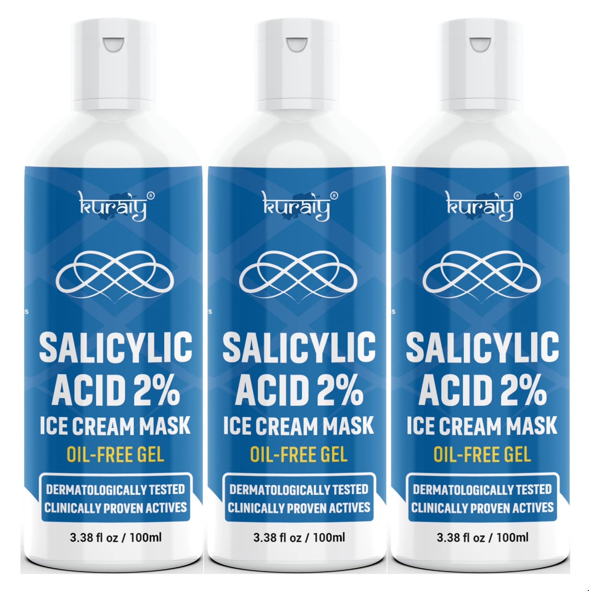KURAIY Salicylic Acid Remove Acne Marks Blackheads Skin Care Face maskPack Of 3 KURAIY Salicylic Acid Remove Acne Marks Blackheads Skin Care Face maskPack Of 3