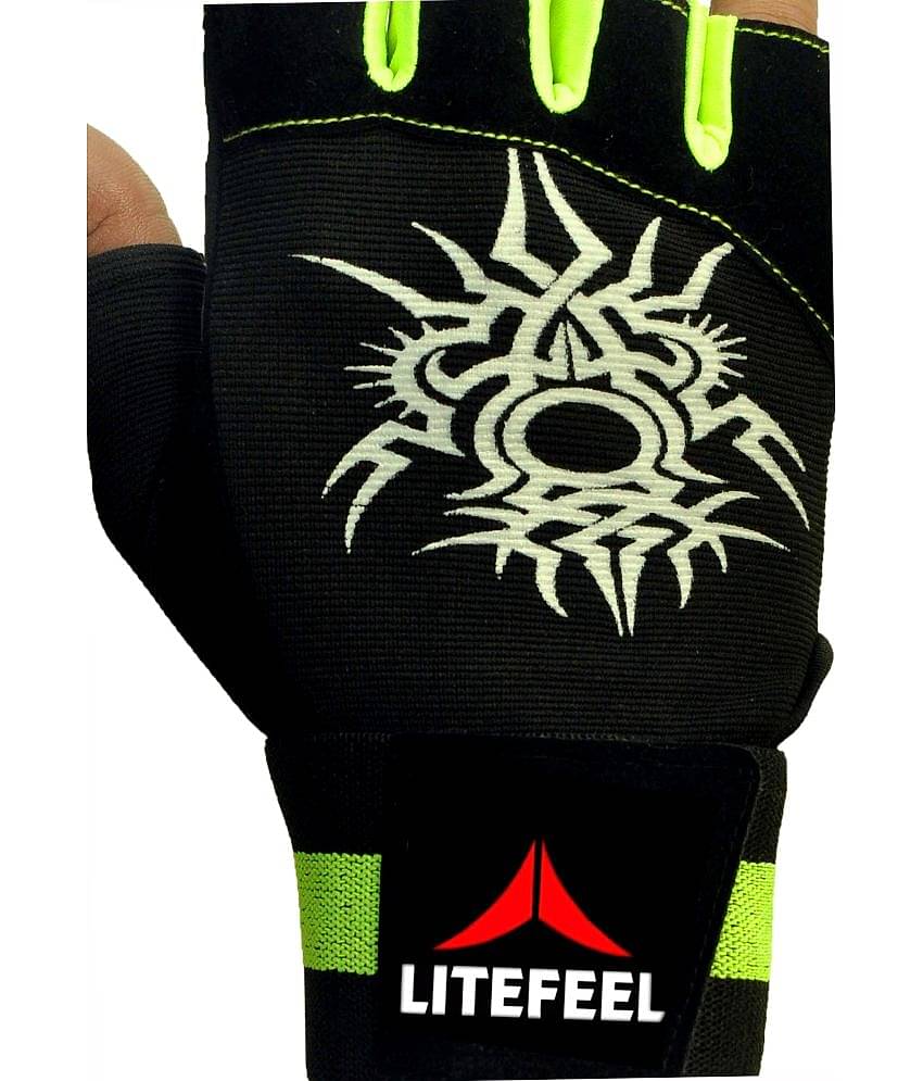 LITEFEEL Comfortable Glove Unisex Polyester Gym Gloves For Advanced Fitness Training and Workout With Half-Finger Length