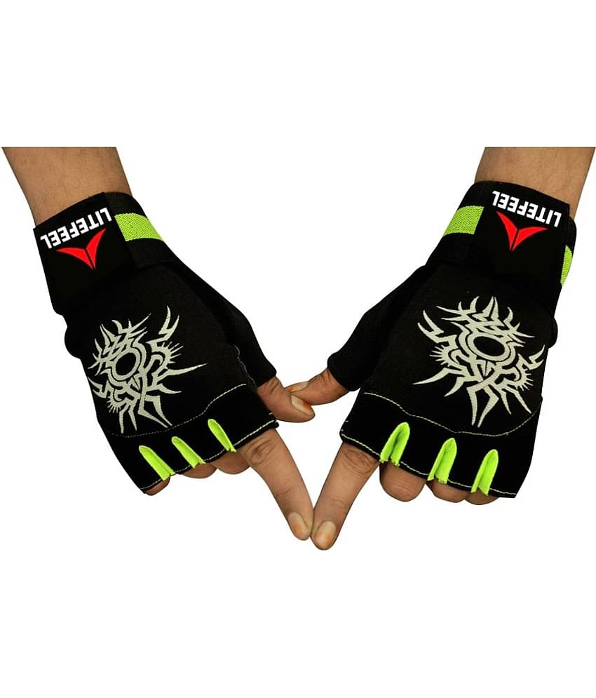 LITEFEEL Comfortable Glove Unisex Polyester Gym Gloves For Advanced Fitness Training and Workout With Half-Finger Length