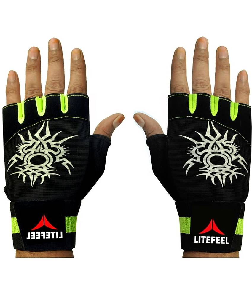 LITEFEEL Comfortable Glove Unisex Polyester Gym Gloves For Advanced Fitness Training and Workout With Half-Finger Length