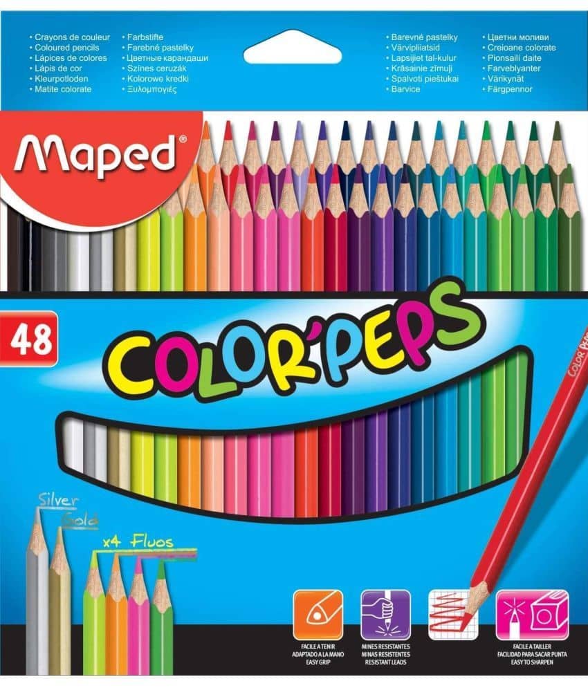 Maped Color Peps Color Pencil Set - Pack of 48 (Multicolor)