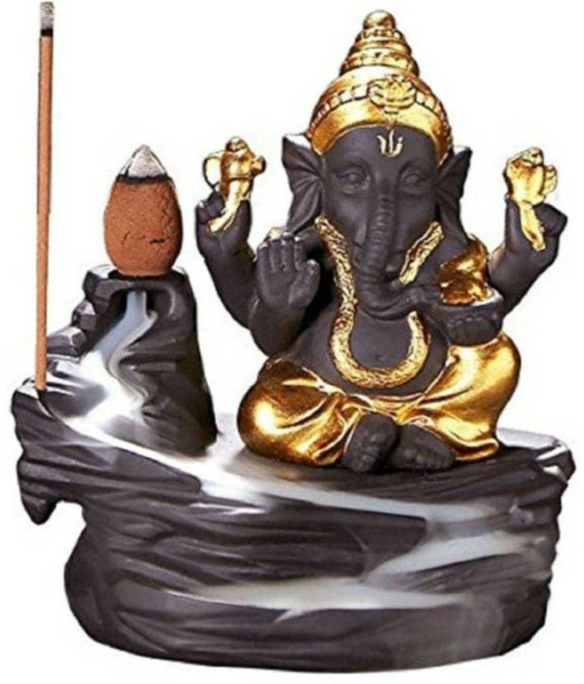 Miss Peach Backflow Ganesha Showpiece 9.5 cm - Pack of 1 Miss Peach Backflow Ganesha Showpiece 9.5 cm - Pack of 1