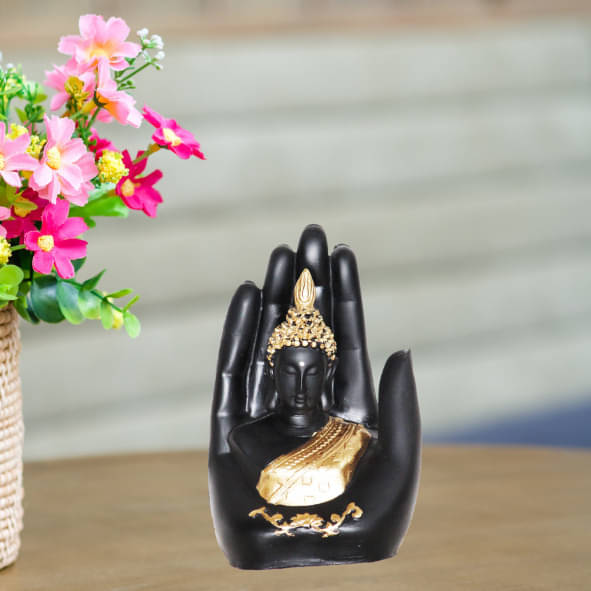 Miss Peach Palm Buddha Showpiece 18 cm - Pack of 1 Miss Peach Palm Buddha Showpiece 18 cm - Pack of 1