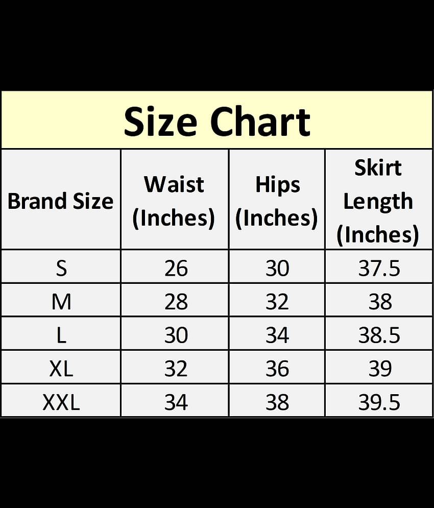 POPWINGS Fluorescent Green Polyester Women's A-Line Skirt ( Pack of 1 )