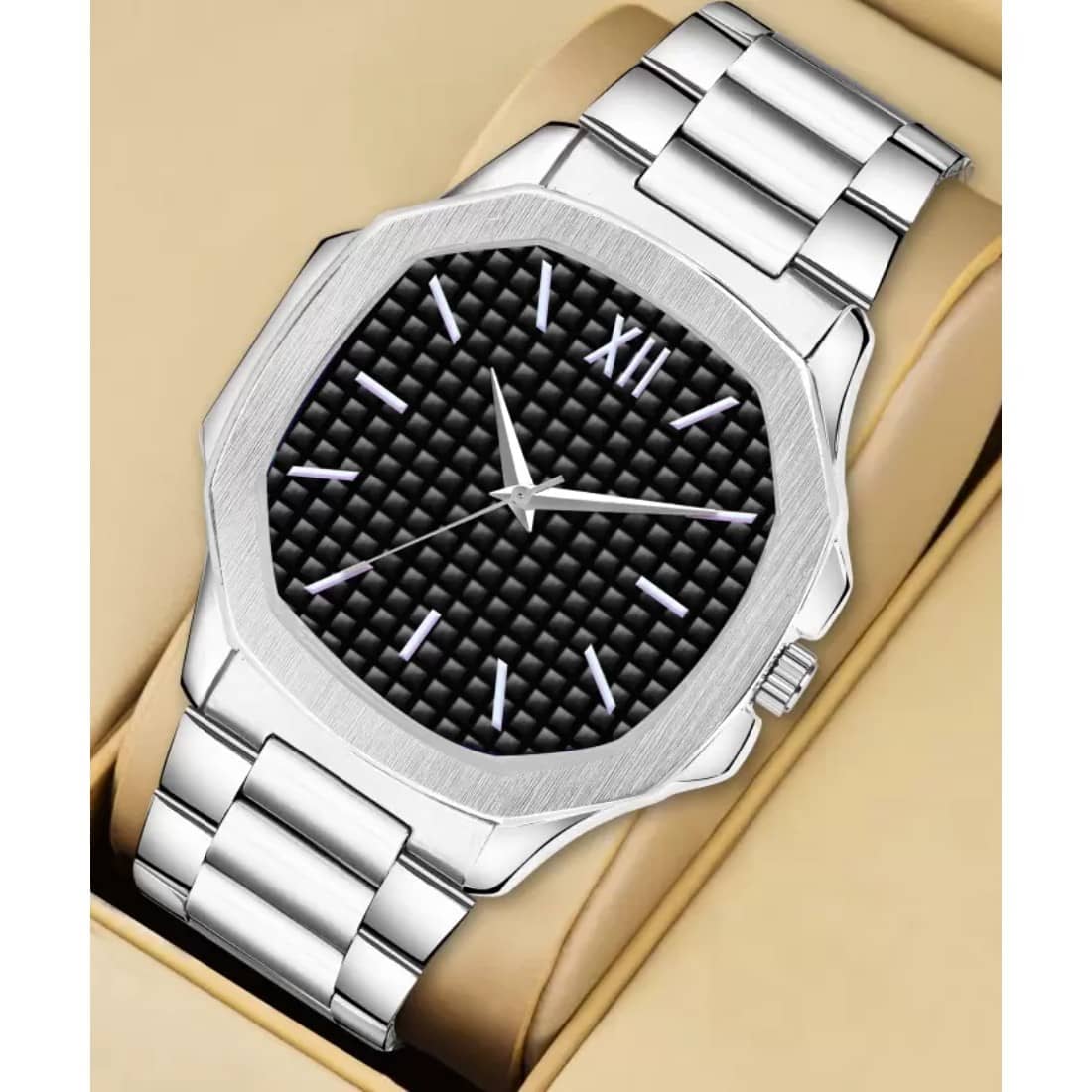 REESKY Silver Stainless Steel Analog Men's Watch