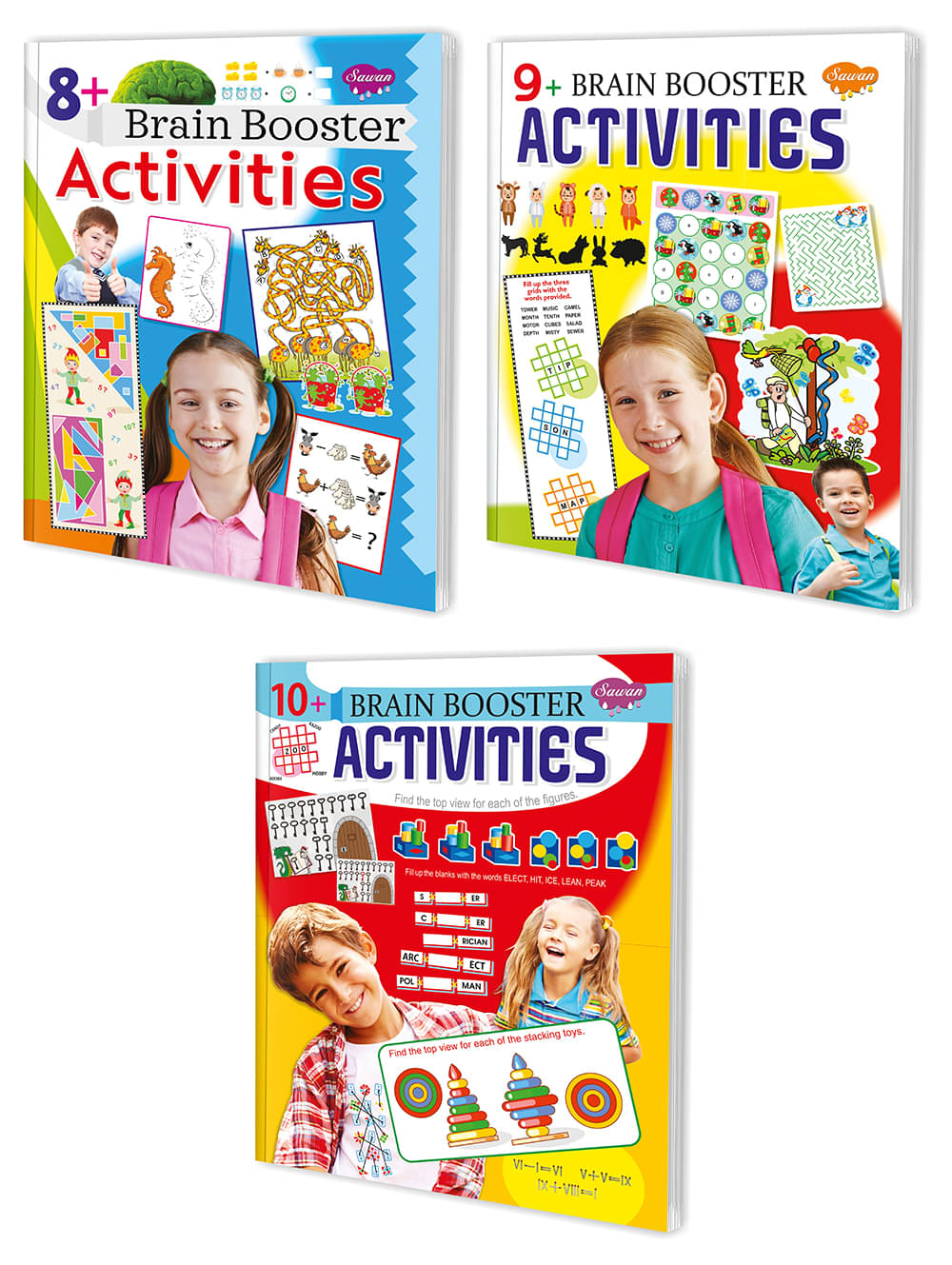 Sawan Present Set Of 3 Brain Booster Activity Books | 8+ Brain Booster Activity, 9+Brain Booster Activity And 10+ Brain Booster Activity Books (Perfect Binding, Manoj Publications Editorial Board) Sawan Present Set Of 3 Brain Booster Activity Books | 8+ Brain Booster Activity, 9+Brain Booster Activity And 10+ Brain Booster Activity Books (Perfect Binding, Manoj Publications Editorial Board)