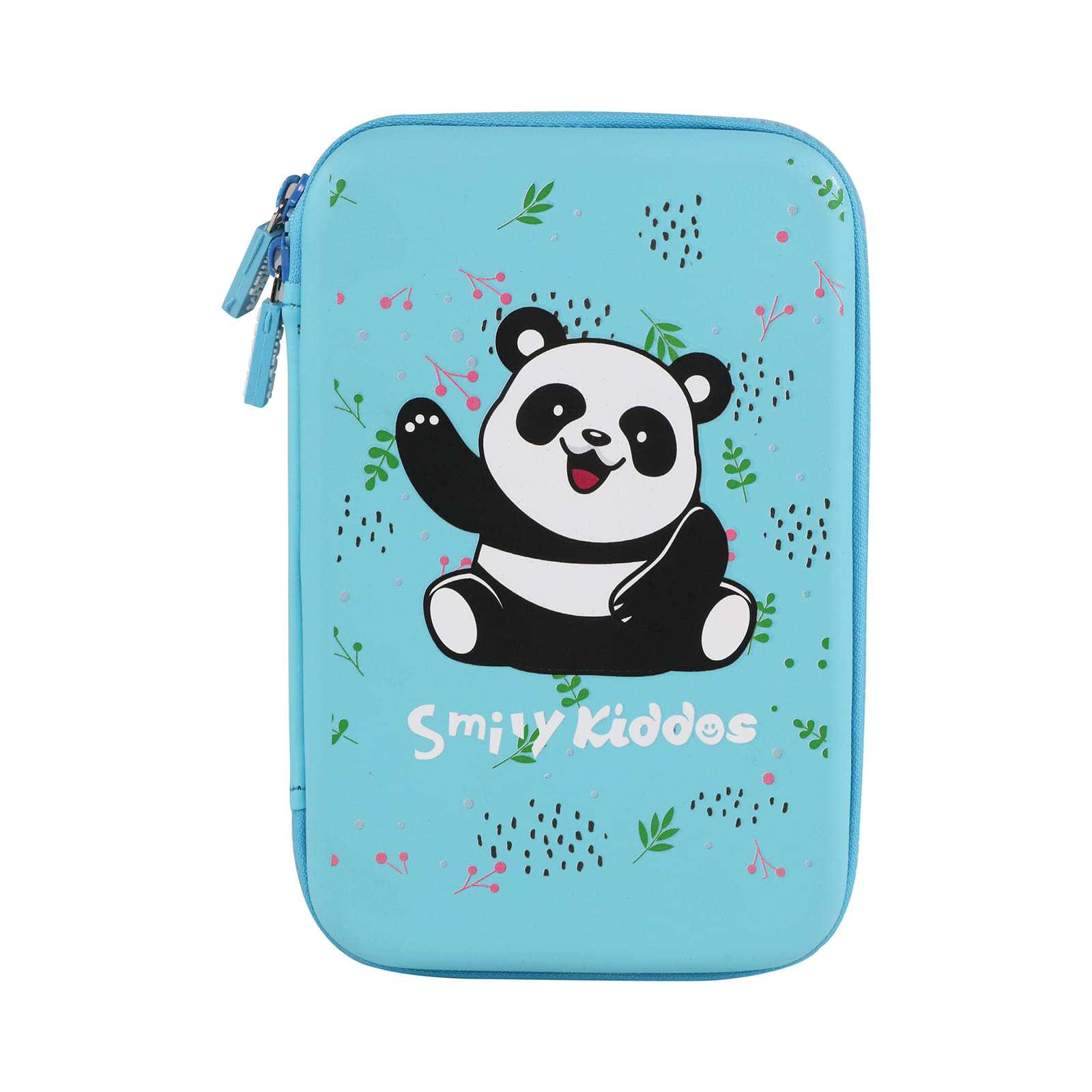     			Single Compartment Eva Pencil Happy panda - Light Blue