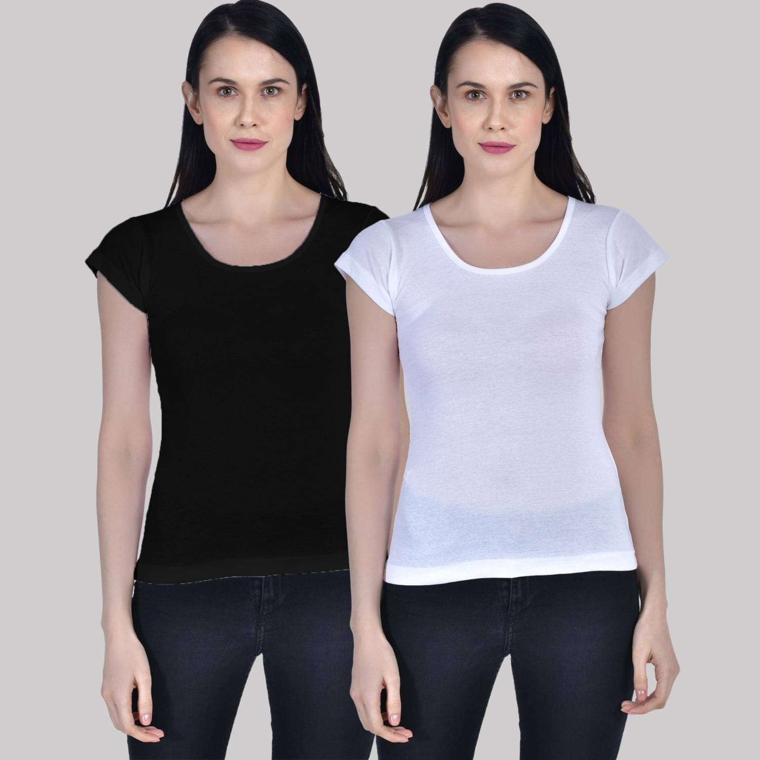     			AIMLY Cap Sleeve Cotton Camisoles - White Pack of 2