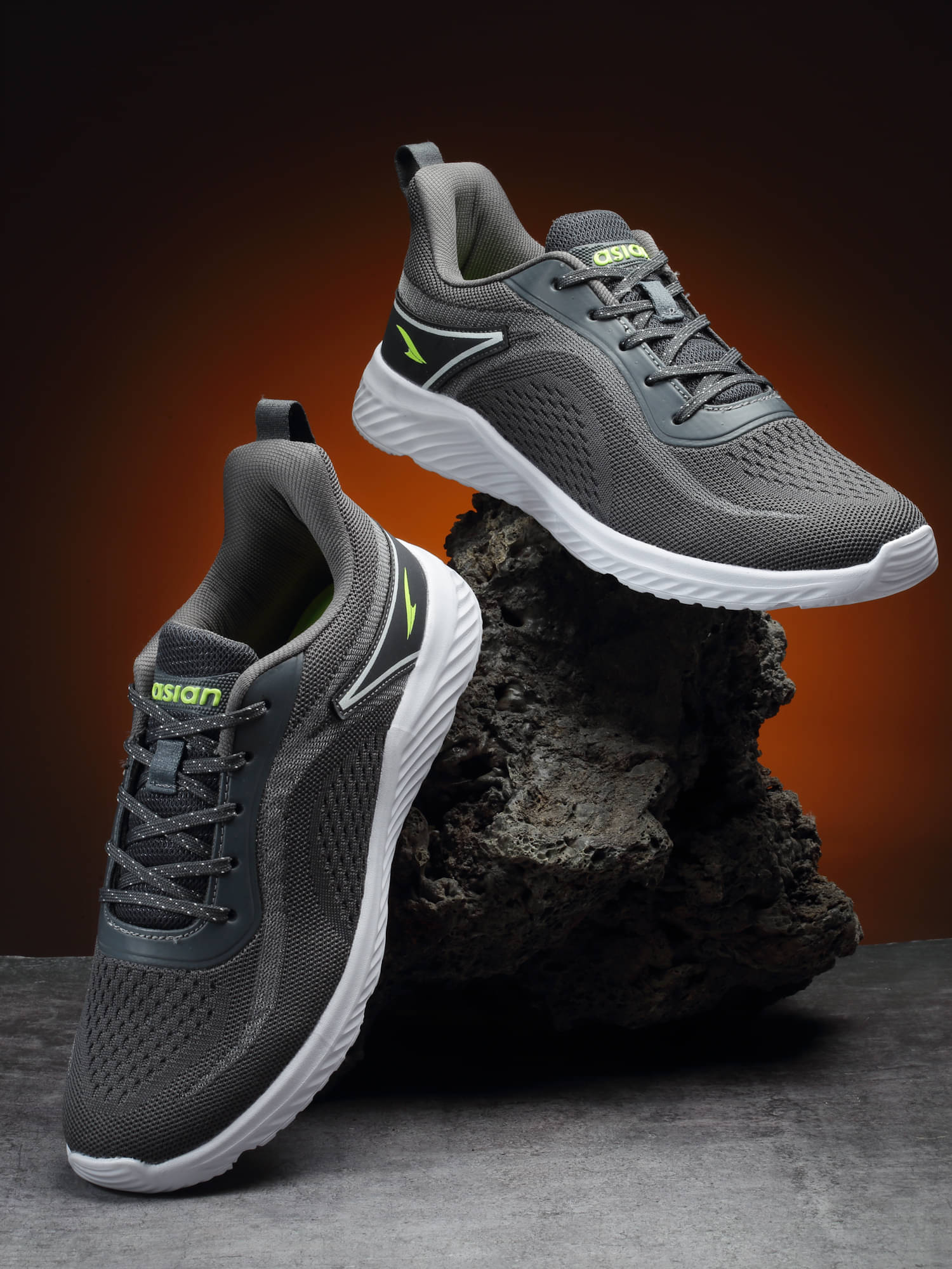     			ASIAN DELTA-20 Dark Grey Men's Sports Running Shoes